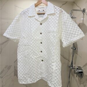 Andersson Bell White Textured Shirt